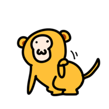 I don't care Monkey sticker #3563619