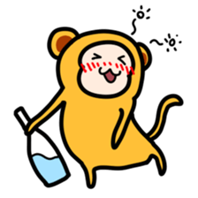 I don't care Monkey sticker #3563626