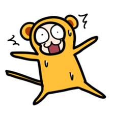 I don't care Monkey sticker #3563628