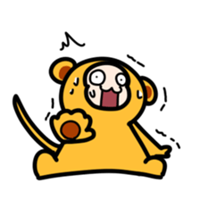 I don't care Monkey sticker #3563635