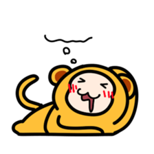 I don't care Monkey sticker #3563643