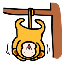 I don't care Monkey sticker #3563649