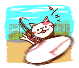 the pad of cat @ Baseball sticker #3564730