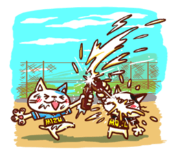 the pad of cat @ Baseball sticker #3564758