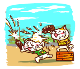 the pad of cat @ Baseball sticker #3564760