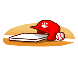 the pad of cat @ Baseball sticker #3564769