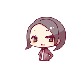 Schoolgirl a lot of Sticker sticker #3564895