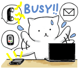 Japanese working cat sticker #3565578