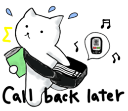 Japanese working cat sticker #3565582