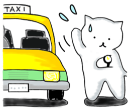 Japanese working cat sticker #3565585