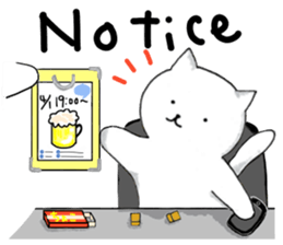 Japanese working cat sticker #3565594