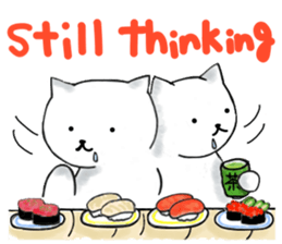 Japanese working cat sticker #3565596