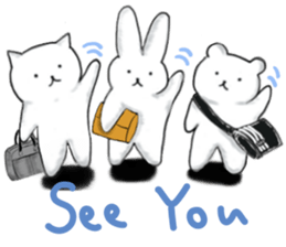 Japanese working cat sticker #3565599