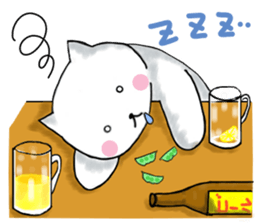 Japanese working cat sticker #3565601