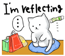 Japanese working cat sticker #3565604