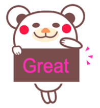 Chocolate bear -Answer set-(English) sticker #3566157