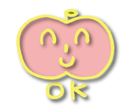Kawaii apple sticker #3566811