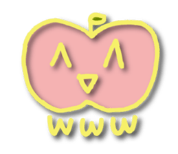 Kawaii apple sticker #3566813