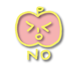 Kawaii apple sticker #3566815