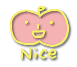 Kawaii apple sticker #3566816
