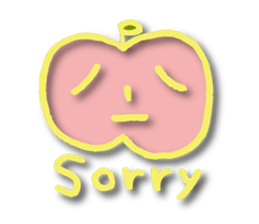 Kawaii apple sticker #3566817