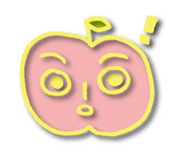 Kawaii apple sticker #3566818