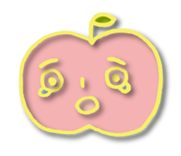 Kawaii apple sticker #3566832