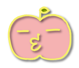 Kawaii apple sticker #3566835