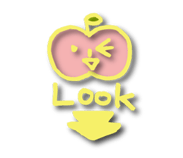 Kawaii apple sticker #3566849