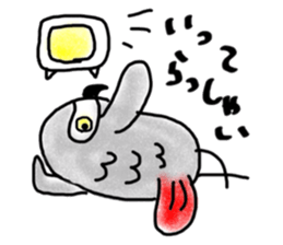 Mel African Grey Parrot sticker #3567332