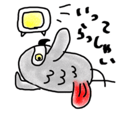 Mel African Grey Parrot sticker #3567332