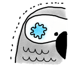 Mel African Grey Parrot sticker #3567336