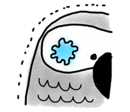 Mel African Grey Parrot sticker #3567336