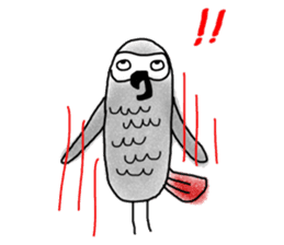 Mel African Grey Parrot sticker #3567337