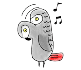 Mel African Grey Parrot sticker #3567342
