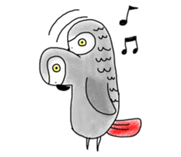 Mel African Grey Parrot sticker #3567342