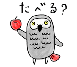 Mel African Grey Parrot sticker #3567344