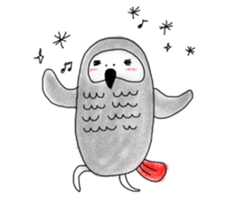 Mel African Grey Parrot sticker #3567356