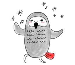 Mel African Grey Parrot sticker #3567356