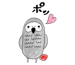Mel African Grey Parrot sticker #3567358