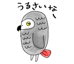 Mel African Grey Parrot sticker #3567360