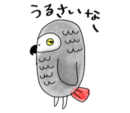 Mel African Grey Parrot sticker #3567360