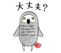 Mel African Grey Parrot sticker #3567368