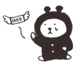 Bear from outer space 2 sticker #3568453