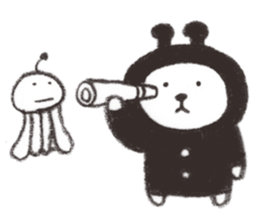 Bear from outer space 2 sticker #3568474