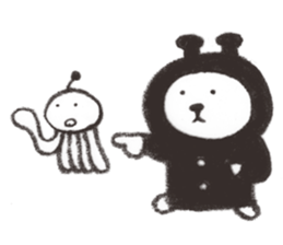 Bear from outer space 2 sticker #3568475