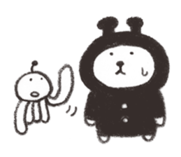 Bear from outer space 2 sticker #3568476