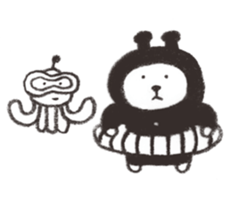 Bear from outer space 2 sticker #3568479