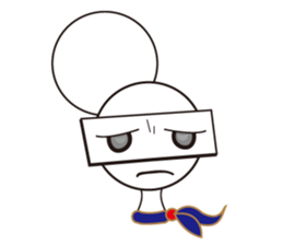 Ninja emoticon sticker #3569200