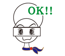 Ninja emoticon sticker #3569201